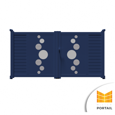 Portail Battant Design OXALIS - Bleu
