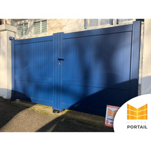 portail alu battant sur mesure - ONAGRE BLEU