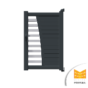 Portillon Moderne CORYDALE BICOLORE - Anthracite / Gris