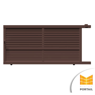 Portail Coulissant Moderne SABLINE - Marron