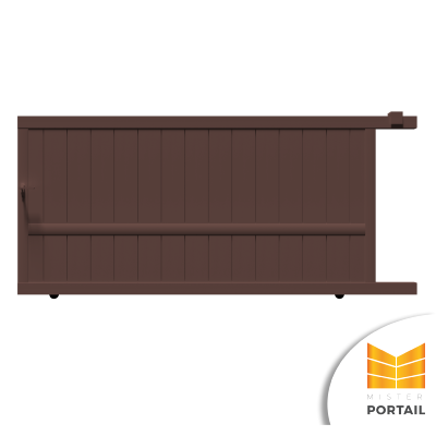Portail Alu Coulissant Moderne ONAGRE 200 - Marron