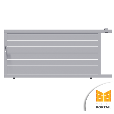 Portail Alu Coulissant Moderne ONONIS - Gris