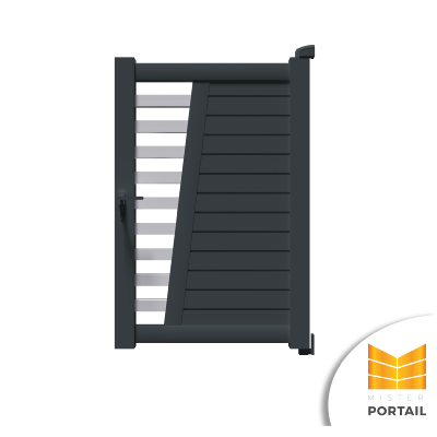 Portillon Moderne IRIS BICOLORE - Anthracite / Gris