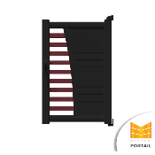 Portillon Moderne CORYDALE BICOLORE - Anthracite / Gris