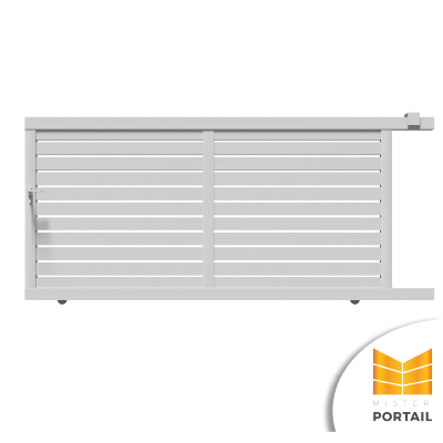 Portail Coulissant Moderne VELAR - Blanc