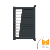 Portillon Moderne IRIS BICOLORE - Anthracite / Gris