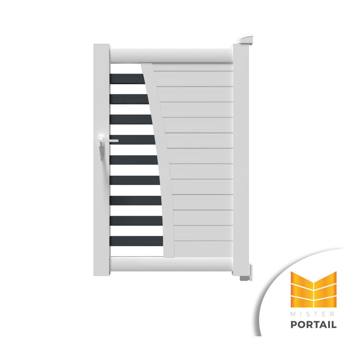 Portillon Moderne CORYDALE BICOLORE<br> Blanc / Anthracite