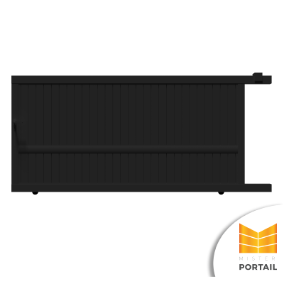 Portail Alu Coulissant Moderne ONAGRE - Noir
