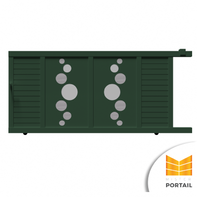 Portail Coulissant Design OXALIS - Vert