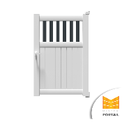 Portillon Moderne SWERTIE BICOLORE<br>Blanc / Anthracite