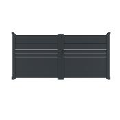 Portail Battant Moderne DORONIC<br>Anthracite