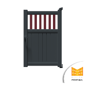 Portillon Moderne SWERTIE BICOLORE - Anthracite / Bordeaux