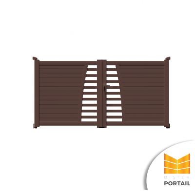 Portail Battant Moderne CORYDALE - Marron