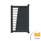 Portillon Moderne IRIS BICOLORE<br> Blanc / Anthracite