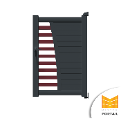 Portillon Moderne CORYDALE BICOLORE<br> Blanc / Anthracite