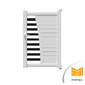 Portillon Moderne CORYDALE BICOLORE<br> Blanc / Anthracite