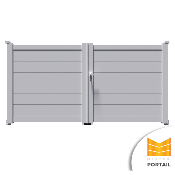 Portail Battant Moderne CARLINE<br> Anthracite