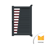 Portillon Moderne IRIS BICOLORE - Anthracite / Gris