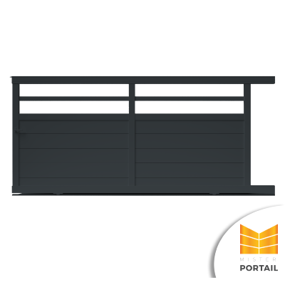 Portail Coulissant Moderne SPARTE <br> Anthracite