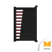 Portillon Moderne IRIS BICOLORE - Anthracite / Gris