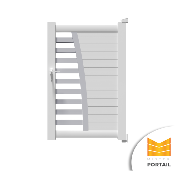 Portillon Moderne CORYDALE BICOLORE V2<br>Blanc / Anthracite