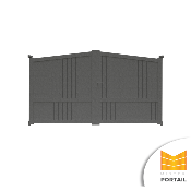 Portail Battant Moderne VIORNE <br> Anthracite